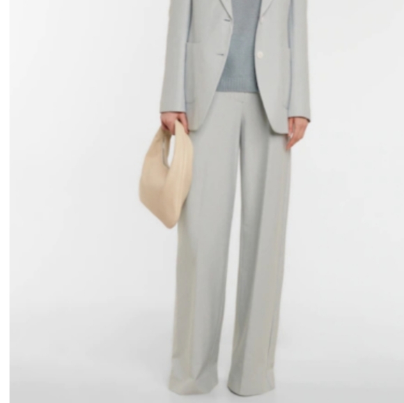 MaxMara Pants - MAXMARA Gray Wide Leg Dress Pants